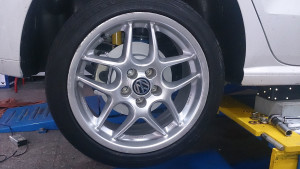 VW Polo upgrade to UPI rear drum to disc conversion brake system